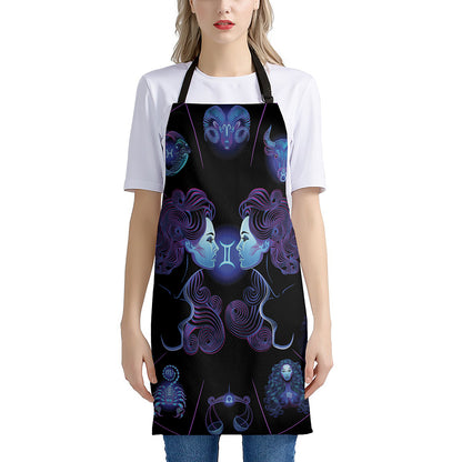Gemini And Astrological Signs Print Apron