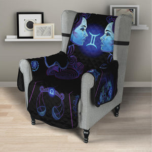 Gemini And Astrological Signs Print Armchair Protector