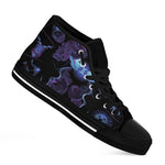 Gemini And Astrological Signs Print Black High Top Shoes