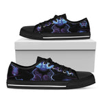 Gemini And Astrological Signs Print Black Low Top Shoes 