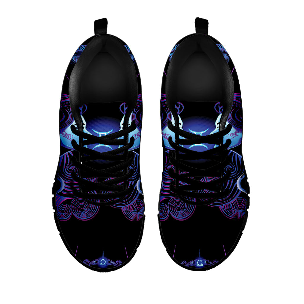 Gemini And Astrological Signs Print Black Sneakers