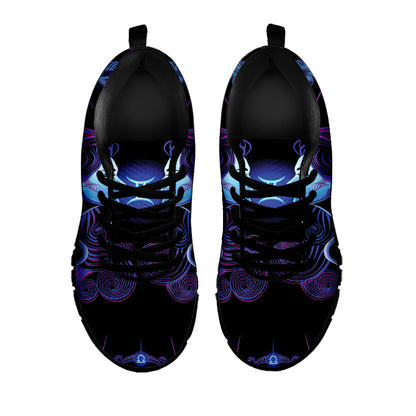 Gemini And Astrological Signs Print Black Sneakers