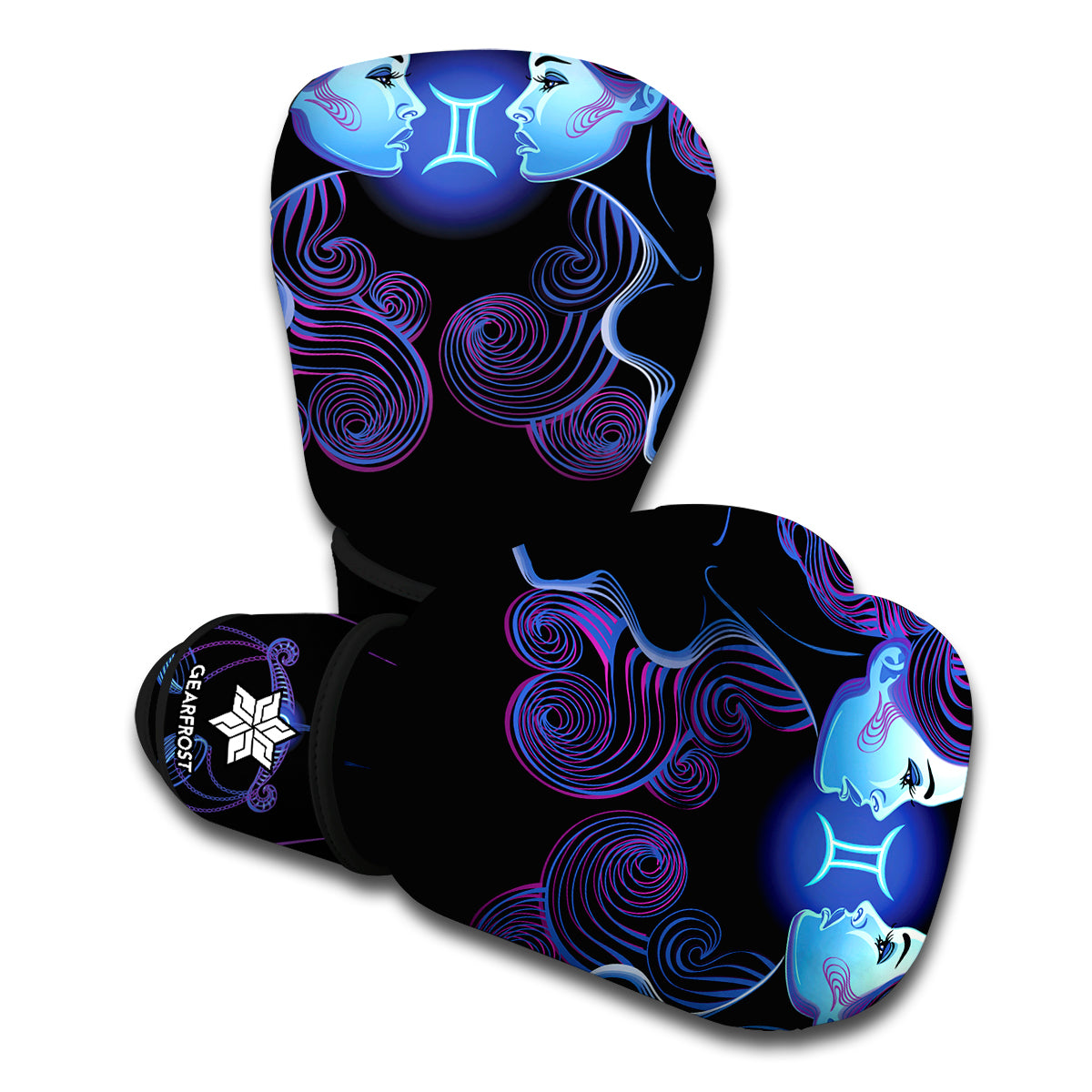 Gemini And Astrological Signs Print Boxing Gloves