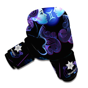 Gemini And Astrological Signs Print Boxing Gloves