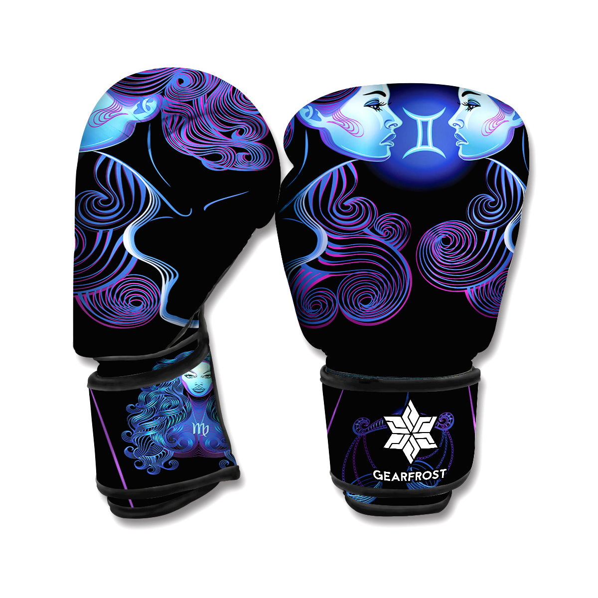 Gemini And Astrological Signs Print Boxing Gloves