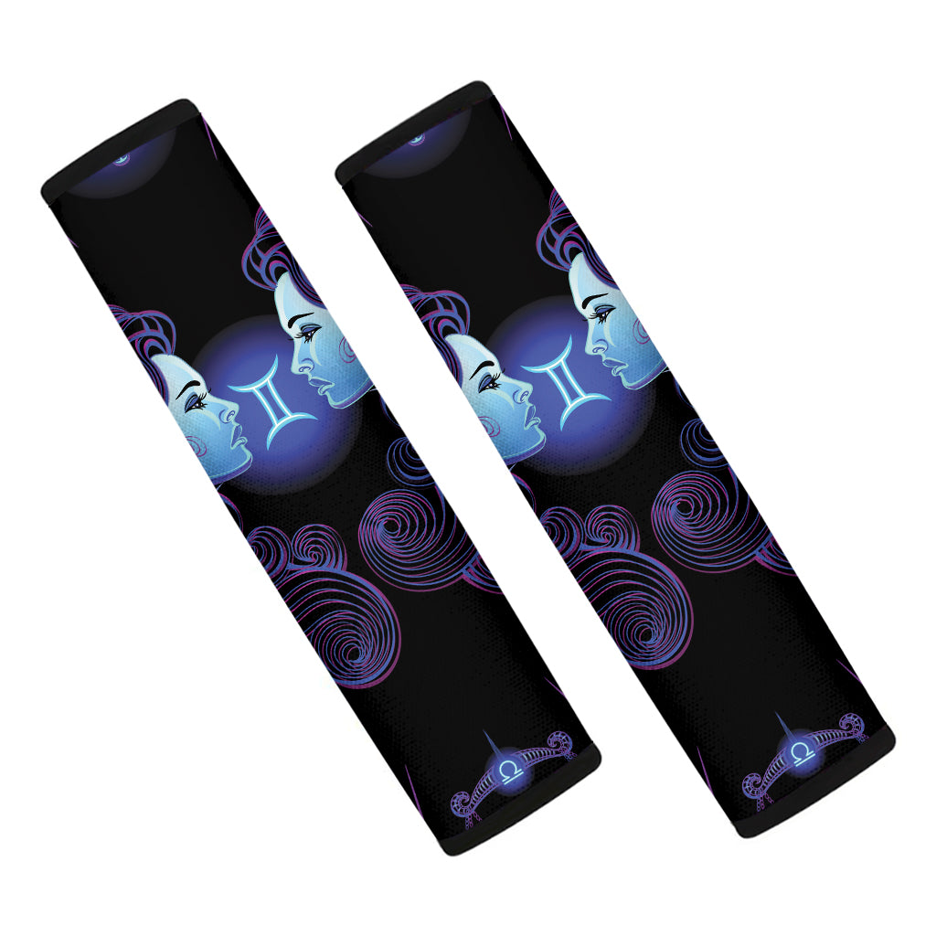 Gemini And Astrological Signs Print Car Seat Belt Covers