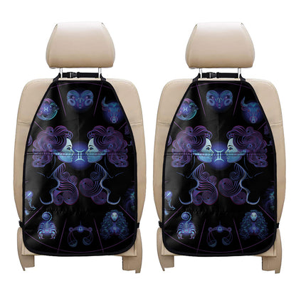 Gemini And Astrological Signs Print Car Seat Organizers