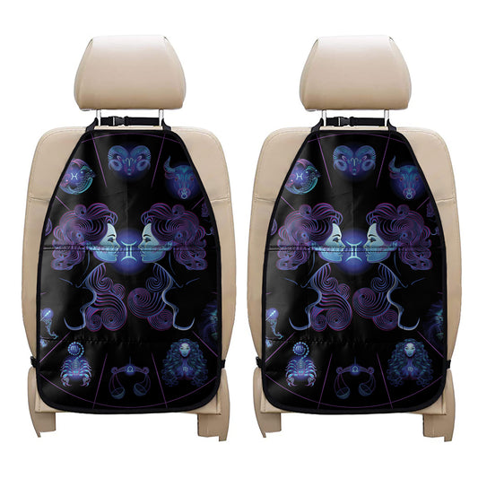 Gemini And Astrological Signs Print Car Seat Organizers