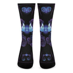 Gemini And Astrological Signs Print Crew Socks