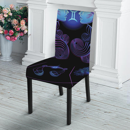 Gemini And Astrological Signs Print Dining Chair Slipcover