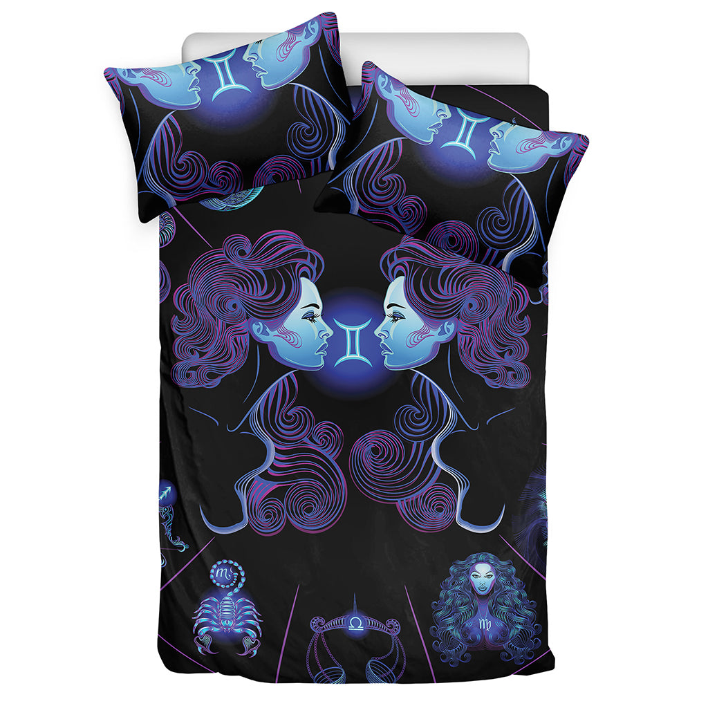 Gemini And Astrological Signs Print Duvet Cover Bedding Set