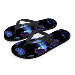 Gemini And Astrological Signs Print Flip Flops