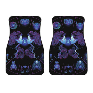 Gemini And Astrological Signs Print Front Car Floor Mats