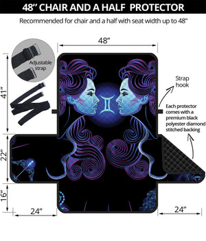 Gemini And Astrological Signs Print Half Sofa Protector