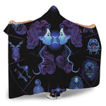 Gemini And Astrological Signs Print Hooded Blanket