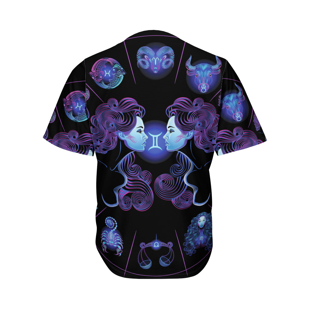 Gemini And Astrological Signs Print Men's Baseball Jersey