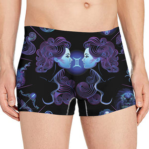 Gemini And Astrological Signs Print Men's Boxer Briefs