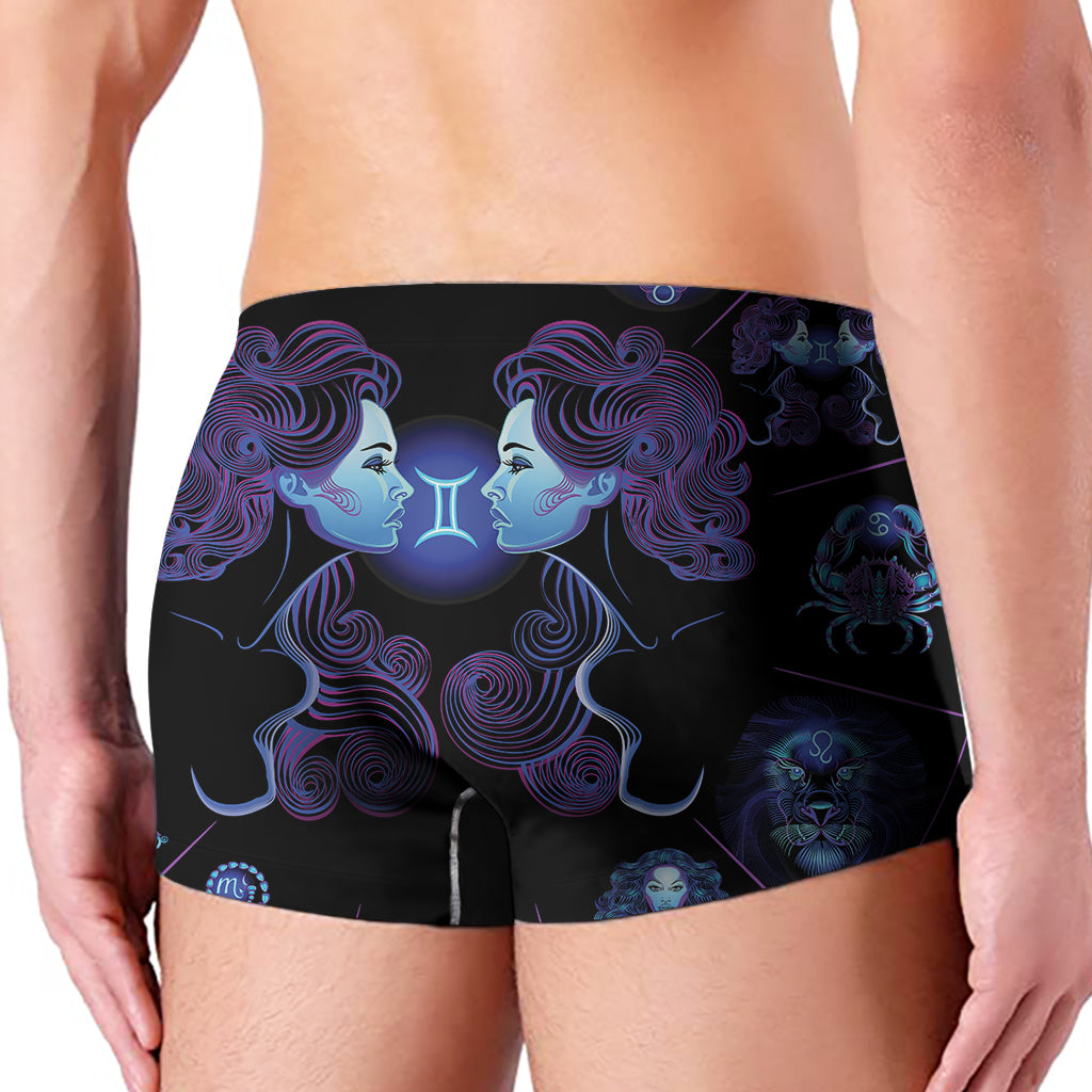 Gemini And Astrological Signs Print Men's Boxer Briefs