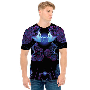 Gemini And Astrological Signs Print Men's T-Shirt