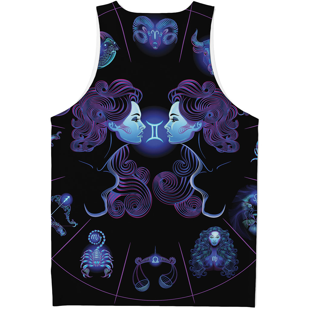 Gemini And Astrological Signs Print Men's Tank Top