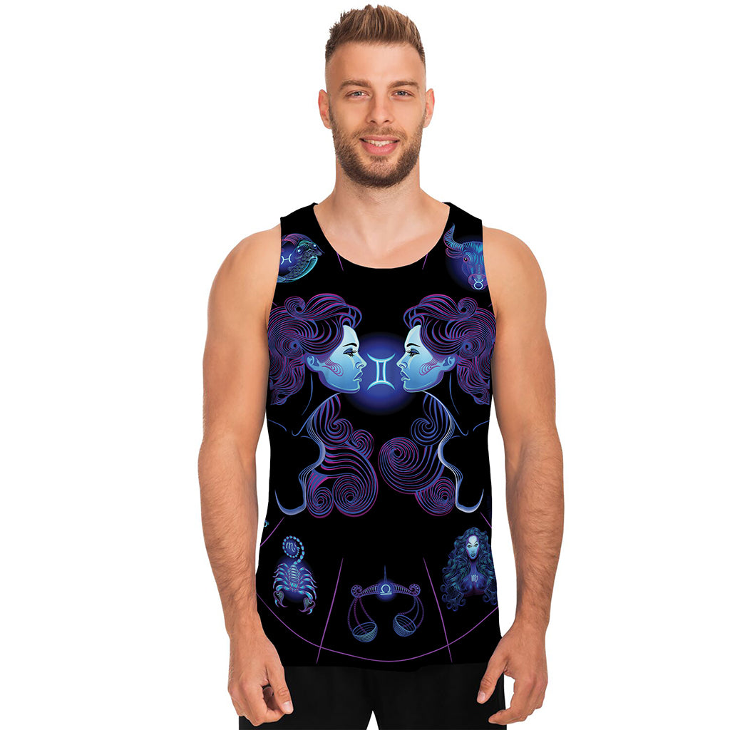 Gemini And Astrological Signs Print Men's Tank Top