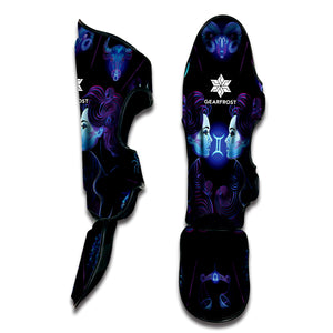 Gemini And Astrological Signs Print Muay Thai Shin Guard