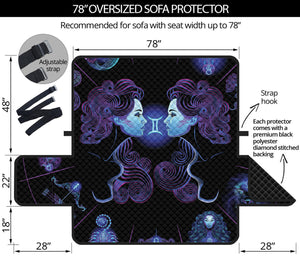 Gemini And Astrological Signs Print Oversized Sofa Protector