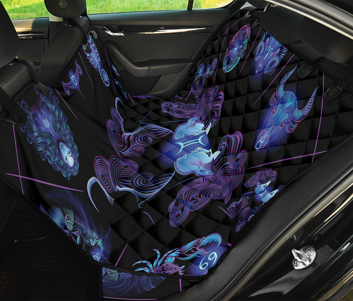 Gemini And Astrological Signs Print Pet Car Back Seat Cover