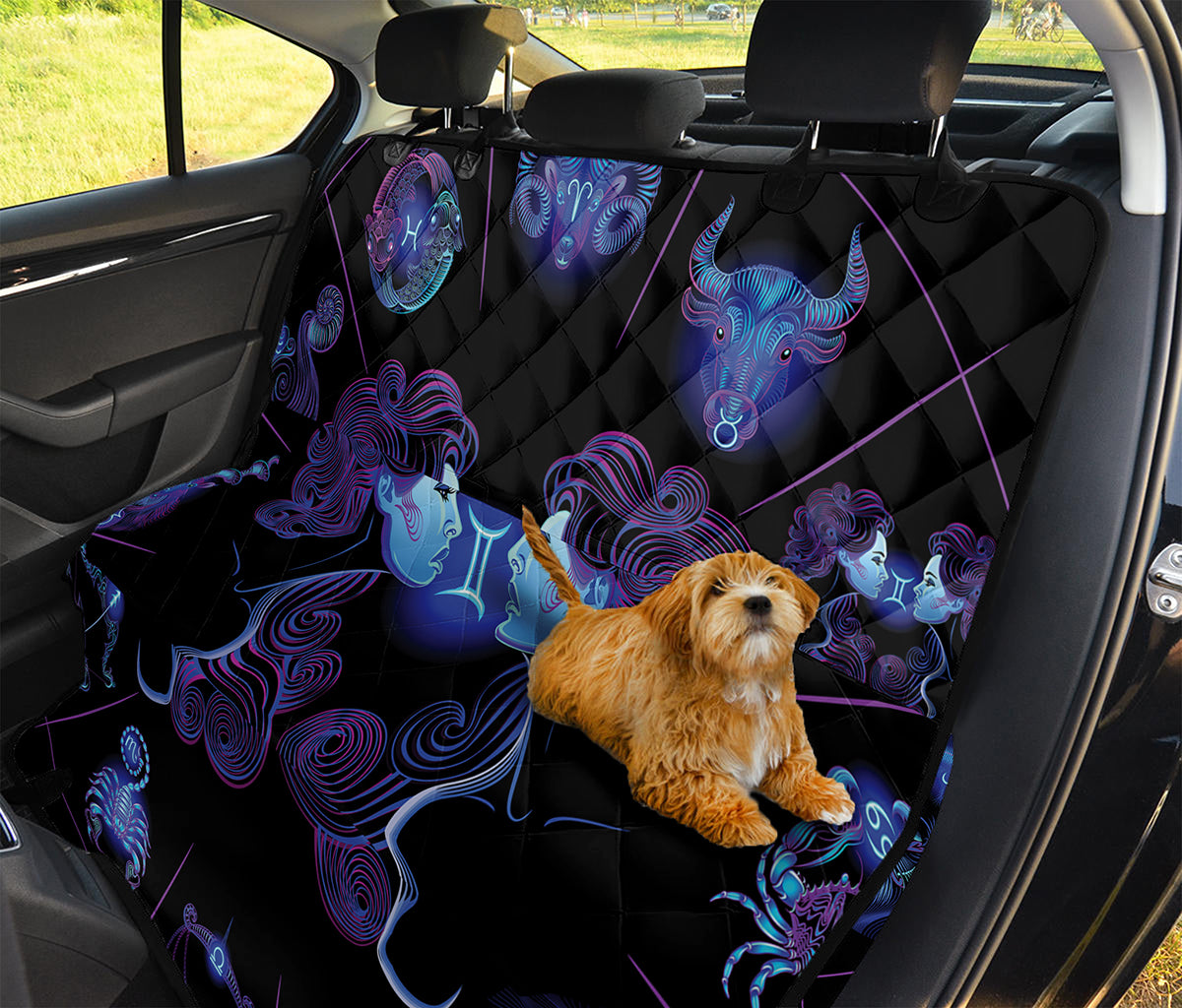 Gemini And Astrological Signs Print Pet Car Back Seat Cover