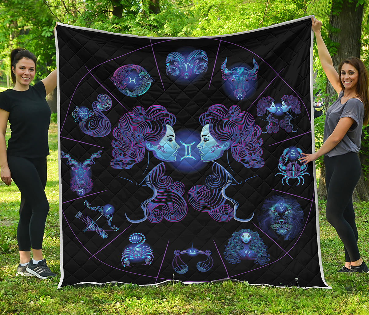 Gemini And Astrological Signs Print Quilt