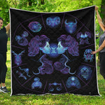 Gemini And Astrological Signs Print Quilt