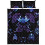 Gemini And Astrological Signs Print Quilt Bed Set