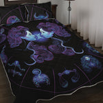 Gemini And Astrological Signs Print Quilt Bed Set