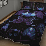 Gemini And Astrological Signs Print Quilt Bed Set