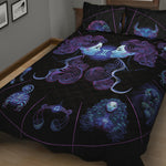Gemini And Astrological Signs Print Quilt Bed Set