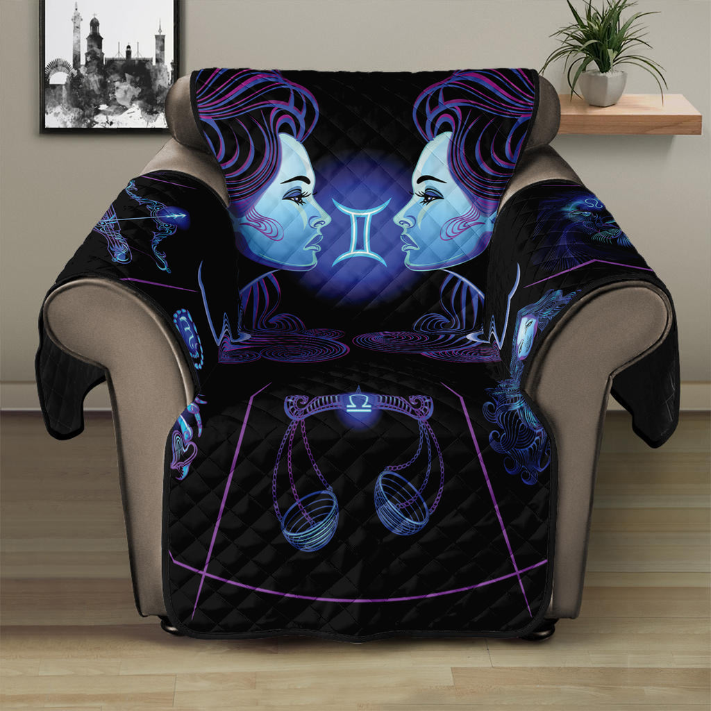 Gemini And Astrological Signs Print Recliner Protector