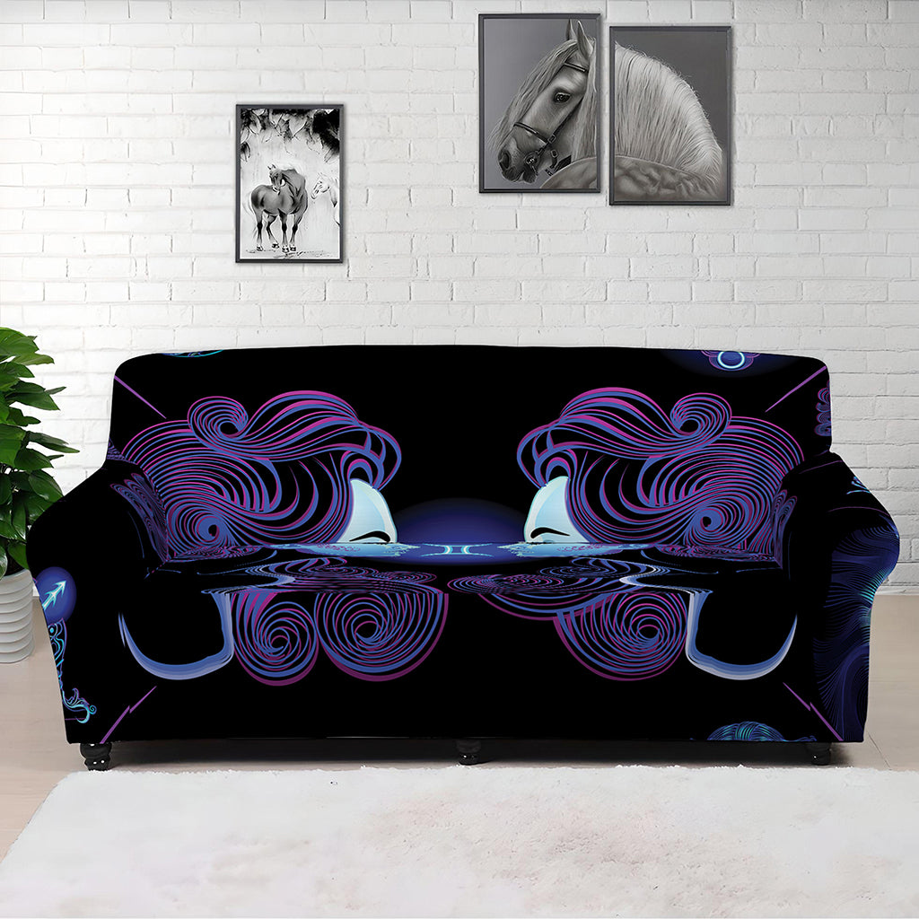Gemini And Astrological Signs Print Sofa Cover