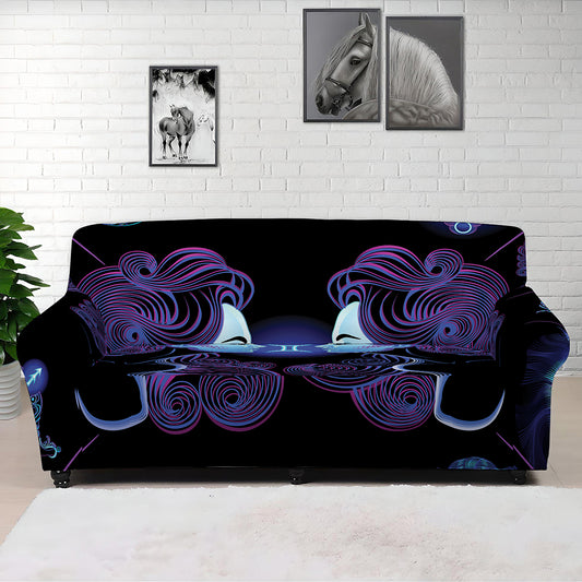 Gemini And Astrological Signs Print Sofa Cover