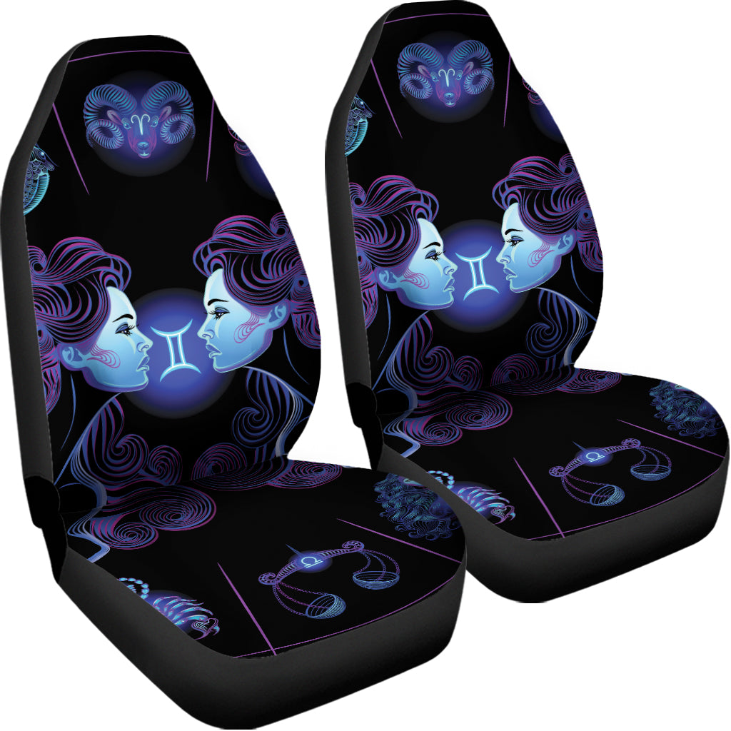 Gemini And Astrological Signs Print Universal Fit Car Seat Covers