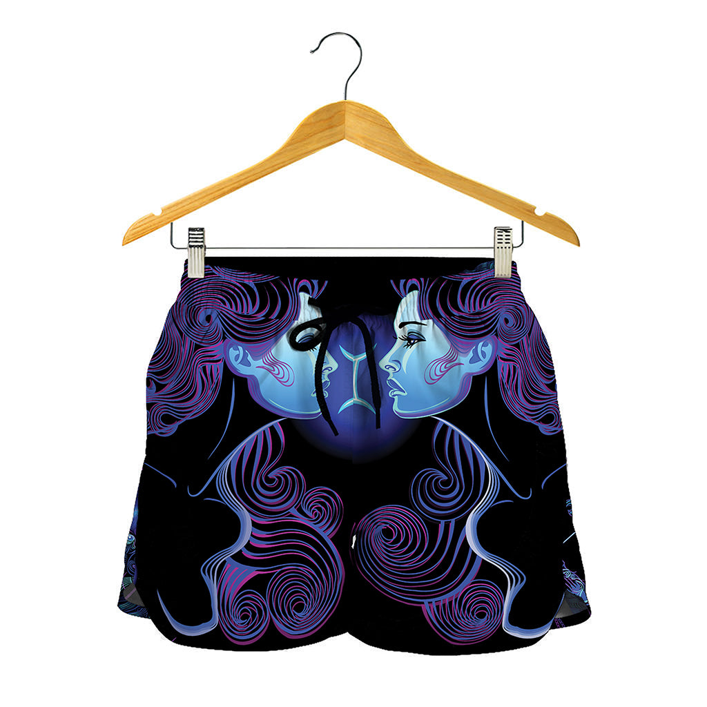 Gemini And Astrological Signs Print Women's Shorts