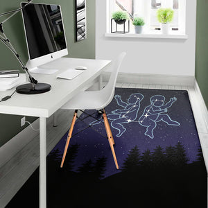 Gemini Constellation Print Area Rug