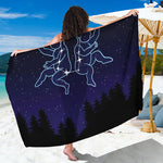 Gemini Constellation Print Beach Sarong Wrap