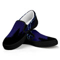 Gemini Constellation Print Black Slip On Sneakers