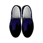 Gemini Constellation Print Black Slip On Shoes