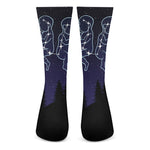 Gemini Constellation Print Crew Socks