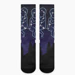 Gemini Constellation Print Crew Socks