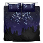 Gemini Constellation Print Duvet Cover Bedding Set