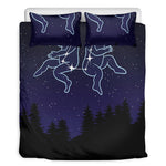 Gemini Constellation Print Duvet Cover Bedding Set