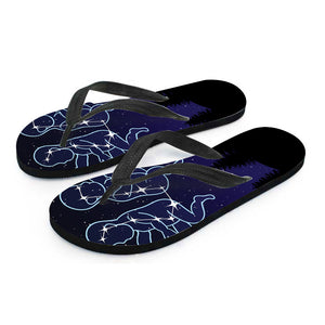 Gemini Constellation Print Flip Flops