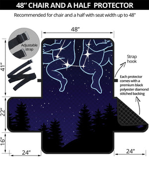 Gemini Constellation Print Half Sofa Protector